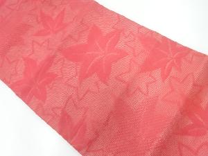 紗 楓模様織出し名古屋帯